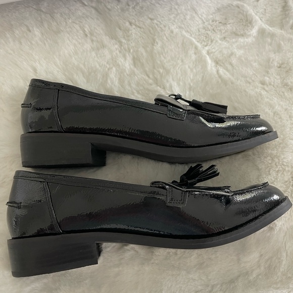 Steve Madden Meela Black Patent tassel loafers women’s sz 7 - Picture 5 of 8